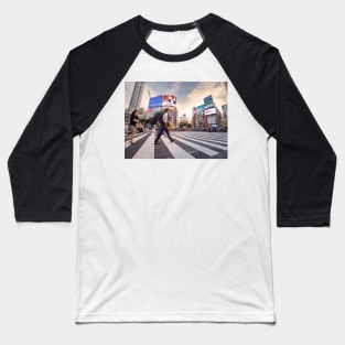 Shibuya Crossing at Sunset Baseball T-Shirt